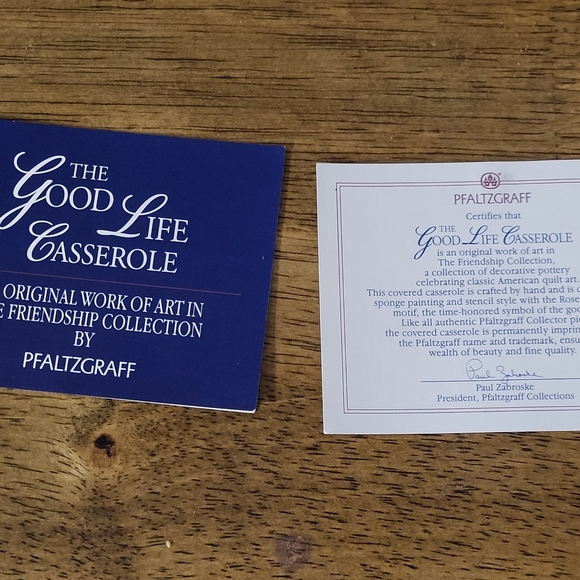 Pfaltzgraff Friendship Collection "The Good Life" Covered Casserole - Picture 5 of 7